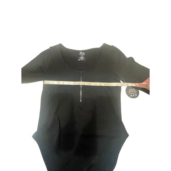 FCT Womans Fine Ribbed Bodysuit Black Sz XL NWOT - Picture 5 of 7